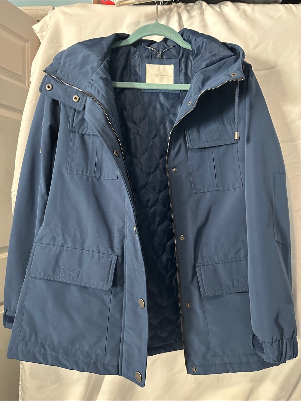 Lucky Brand Women’s Blue Field Jacket with Hood
